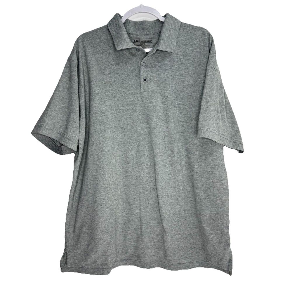 5.11 Tactical Men's Performance Short Sleeve Polo Shirt Size XL Gray Pen Sleeve